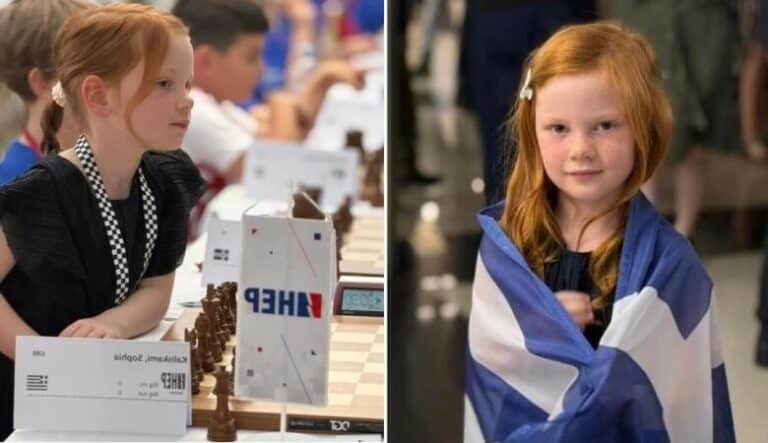 Πρωταθλήτρια Ευρώπης η 7χρονη Σοφία Καλισκάμη, η μικρή «βασίλισσα» του σκακιού από τον Πόρο