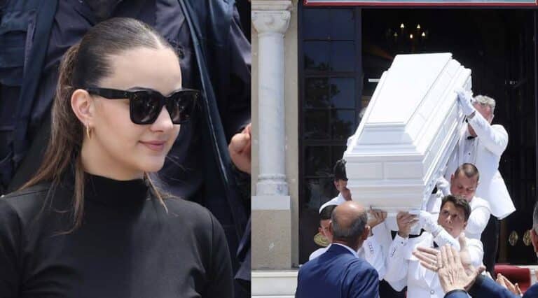 Ραγίζει καρδιές το στεφάνι με τα ροζ λουλούδια της Βικτώριας Δελλά στην κηδεία της μητέρας της
