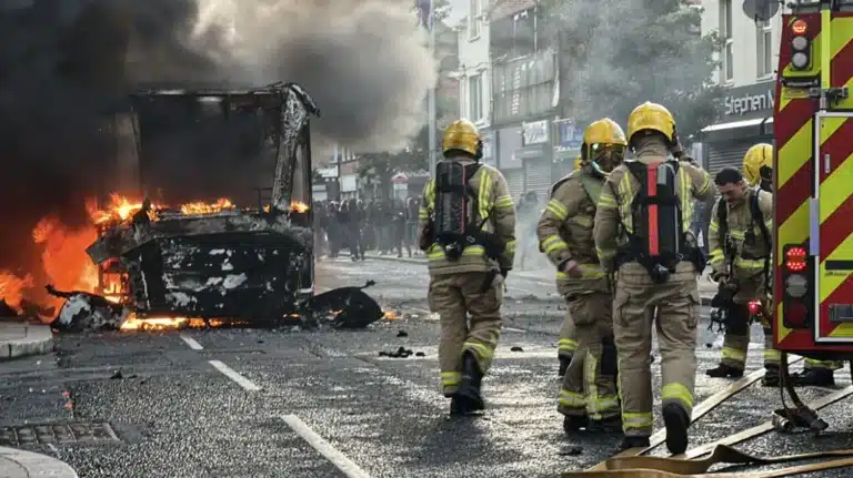 Χάος στο Μπέλφαστ: Φλέγεται η πόλη μετά την επίθεση Σουδανού στον 40χρονο – Διαδηλωτές καίνε σπίτια μεταναστών