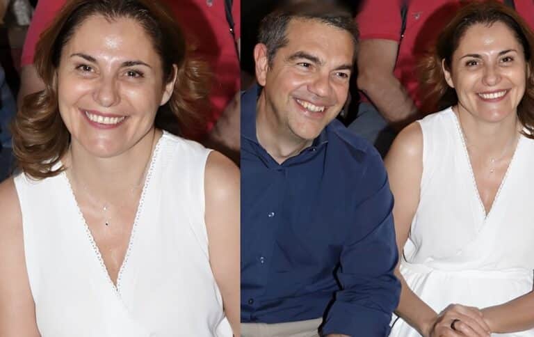 Η Περιστέρα εμφανίστηκε με τον Τσίπρα στα λευκά σαν Αρχαία Ελληνίδα με κατακόκκινο πεντικιούρ και σανδάλια – Όλοι γύρισαν να την κοιτάξουν