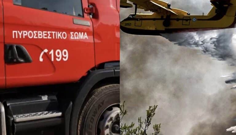 Μεγάλη φωτιά στο Πευκάλι Κορινθίας, μήνυμα του 112 για εκκένωση