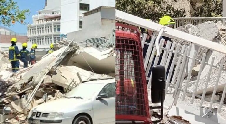 Εικόνες σοκ από την κατάρρευση πολυκατοικίας στα Πετράλωνα