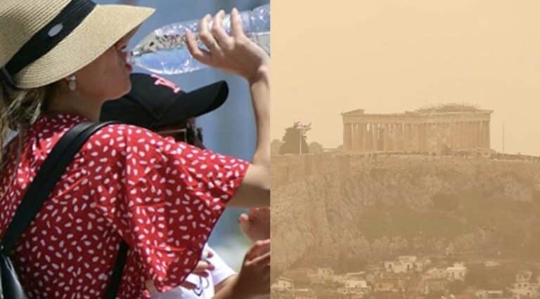 Καιρός: Καύσωνας με 38άρια και δυνατά μελτέμια έως 8 μποφόρ – Οι 7 περιοχές με αφρικανική σκόνη