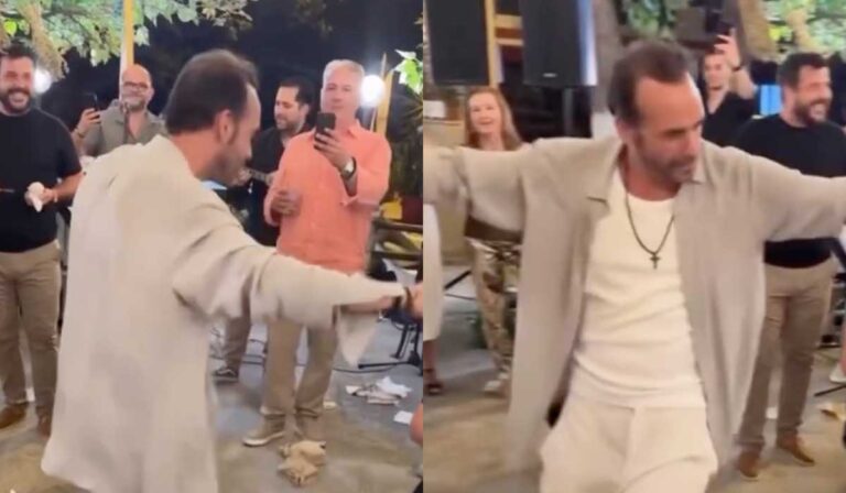 Όλοι μιλάνε για τον Πάνο Μουζουράκη – Χόρεψε λεβέντικο ζεϊμπέκικο στο γλέντι της βάφτισης του γιου του Πέτρου Κουσουλού και καταχειροκροτήθηκε
