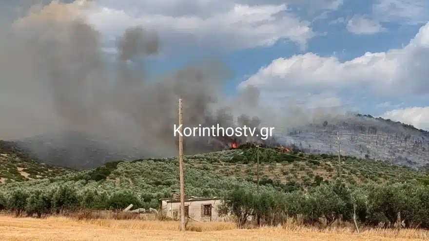 Φωτιά στο Σπαθοβούνι Κορινθίας – Ήχησε το 112 γα ετοιμότητα 1 fwtia spathovouni 2