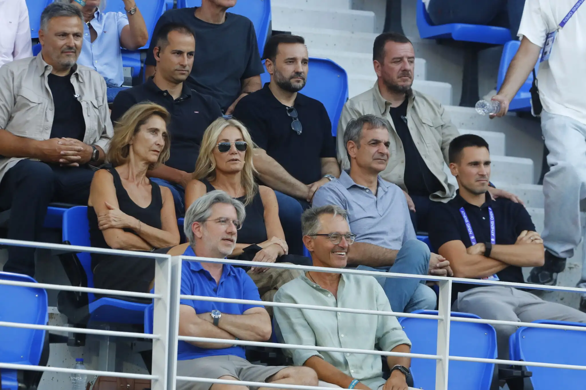 Ο Κωνσταντίνος Μητσοτάκης μαζί με τον Κυριάκο Μητσοτάκη και την Μαρέβα Γκραμπόφσκι στον αγώνα της Μαρίας Σάκκαρη 4 mitsotakis gkrampofski eurokinissi 2 2048x1363 1