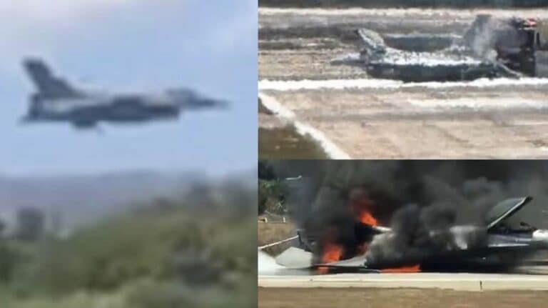 Βίντεο-σοκ από την αναγκαστική προσγείωση F16 στην Ζάκυνθο – Υποδειγματική η αντίδραση του πιλότου