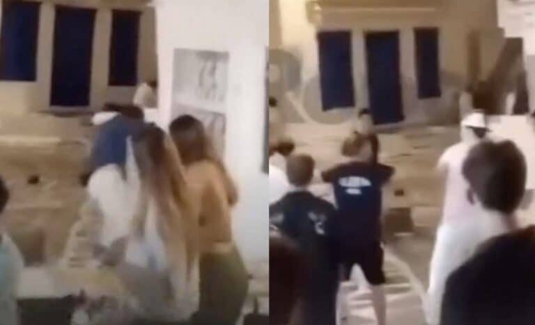 Άγριος ξύλο μεταξύ τουριστών στην χώρα της Μυκόνου χτες τα ξημερώματα