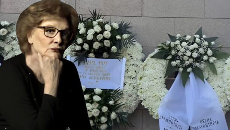 «Πλημμύρισε» από στεφάνια η Μητρόπολη Αθηνών για τη Μάρω Κοντού – Το στεφάνι που τράβηξε όλα τα βλέμματα