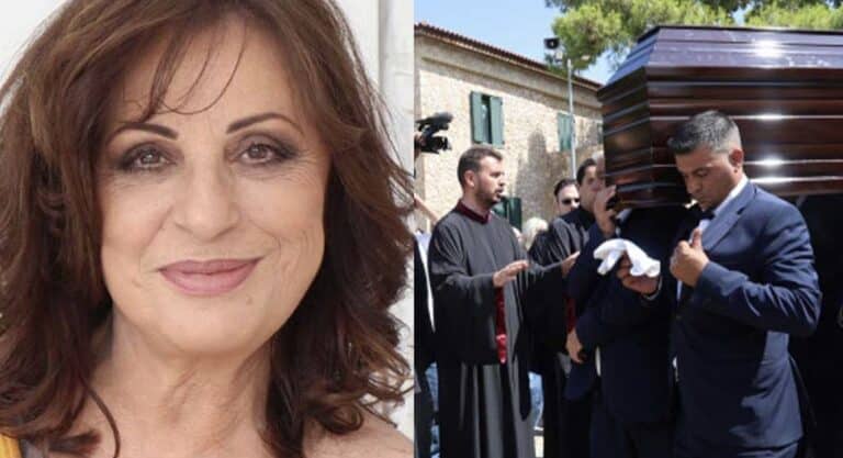 Ραγίζει καρδιές το αποθεωτικό στεφάνι της Χαρούλας Αλεξίου στην κηδεία της Μαίρης Λίντα 