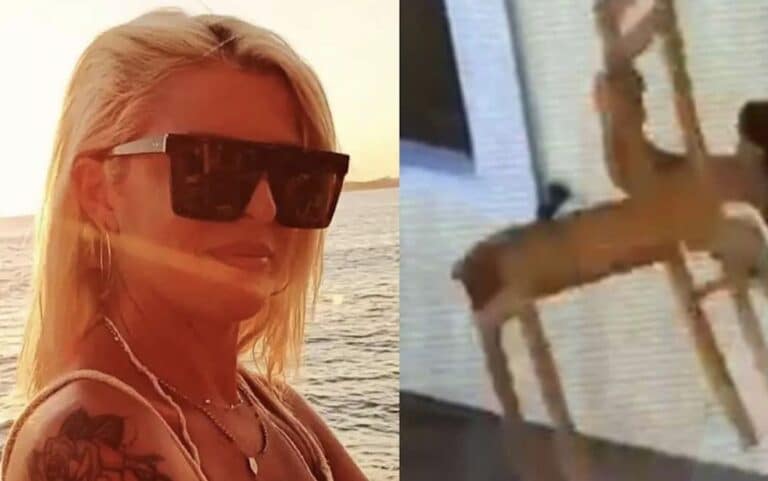 Βίντεο ντοκουμέντο από τη Σύρο: Η 41χρονη εισβάλλει μεταμφιεσμένη στο σπίτι του ζευγαριού, την καταδιώκει ο άνδρας και της πετάει καρέκλα