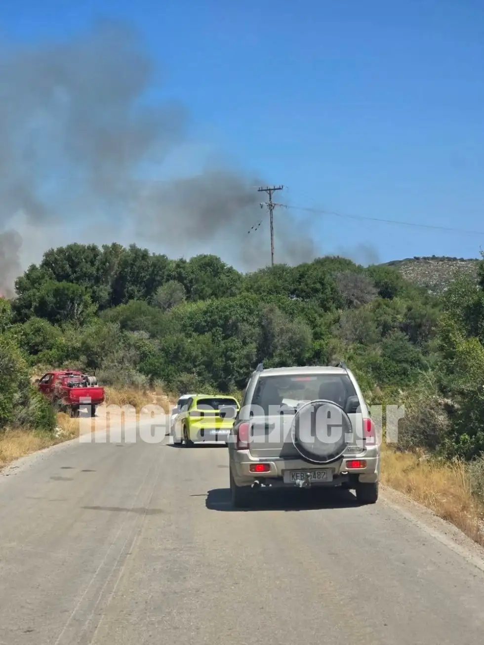 Φωτιά στην Ζάκυνθο στην περιοχή Ελιές - Καίει σε δασική έκταση, ενεργοποιήθηκε το 112 1 elies imerazante 2