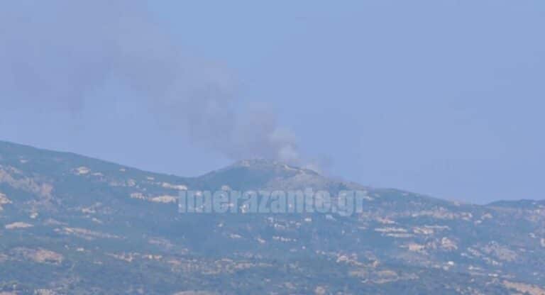 Φωτιά στην Ζάκυνθο στην περιοχή Ελιές – Καίει σε δασική έκταση, ενεργοποιήθηκε το 112