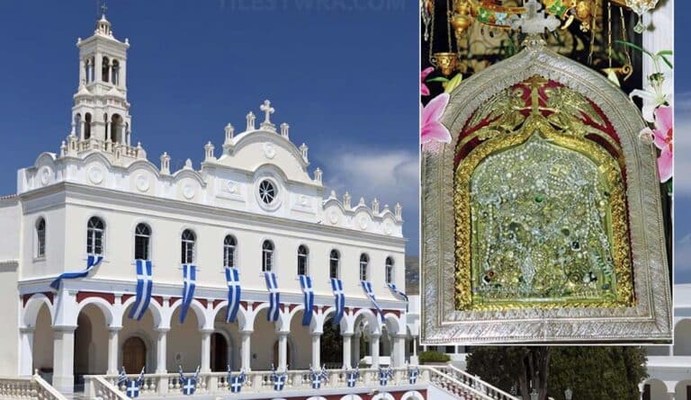 Δεκαπενταύγουστος – Δείτε την Παναγία της Τήνου πίσω από τα τάματα