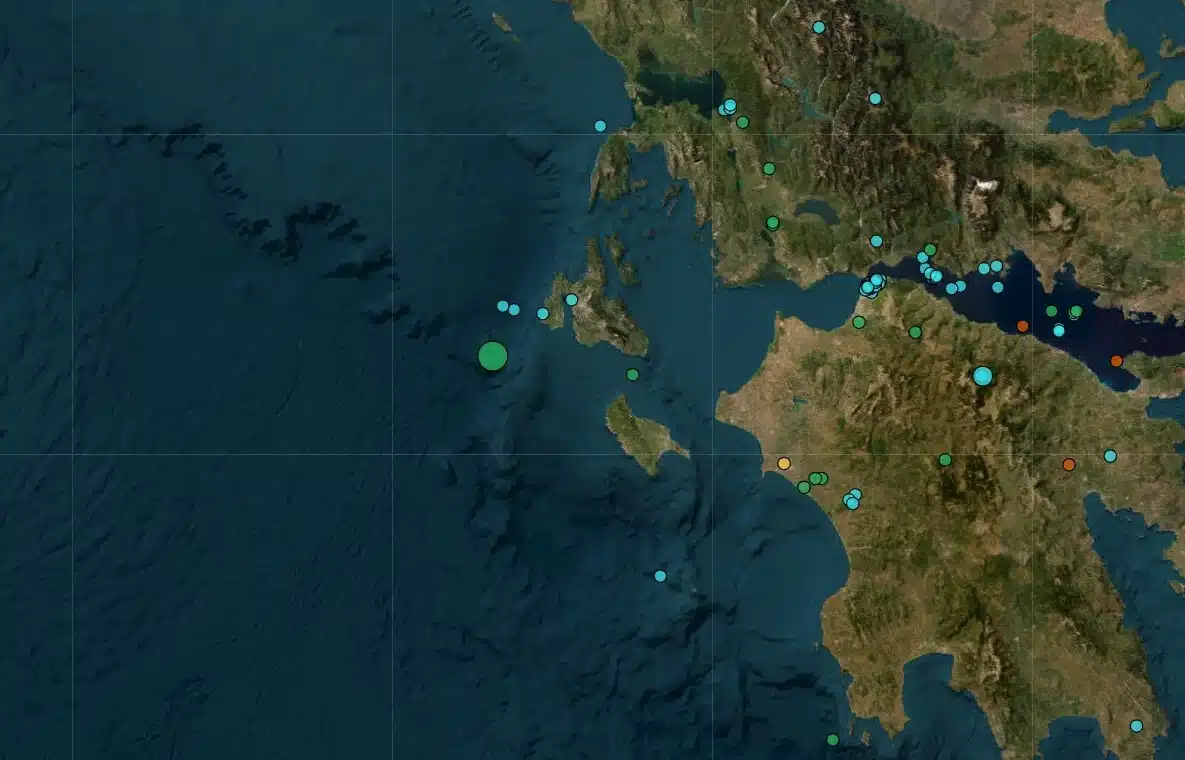 Δυνατός σεισμός ανοιχτά της Κεφαλονιάς το βράδυ του Σαββάτου 2 seismos
