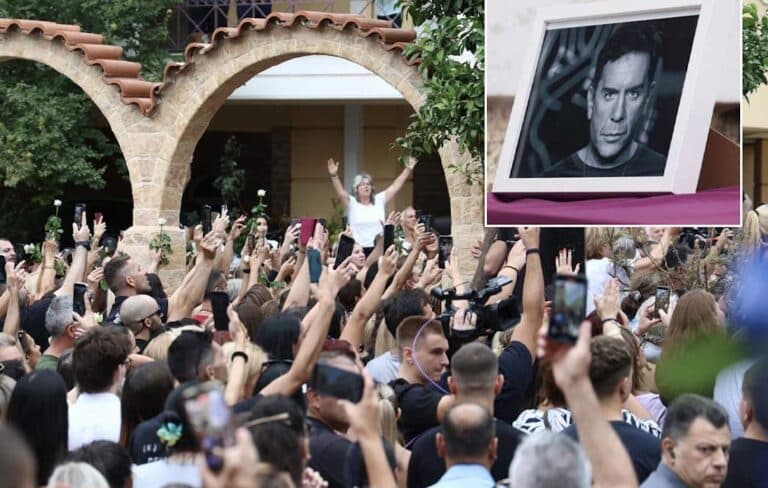 Ανατριχίλα: Πάρα πολύ κόσμος περιμένει τη σορό του Μαζωνάκη για το λαϊκό προσκύνημα στον ιερό ναό Αγ. Τριάδας στη Νίκαια  – Δείτε βίντεο