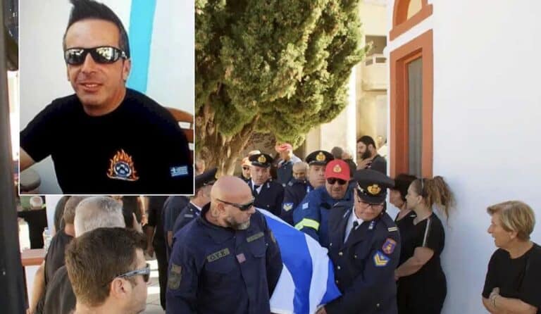 Σε κλίμα συγκίνησης το τελευταίο «αντίο»  στον πυροσβέστη  Πέτρο Διακάκη